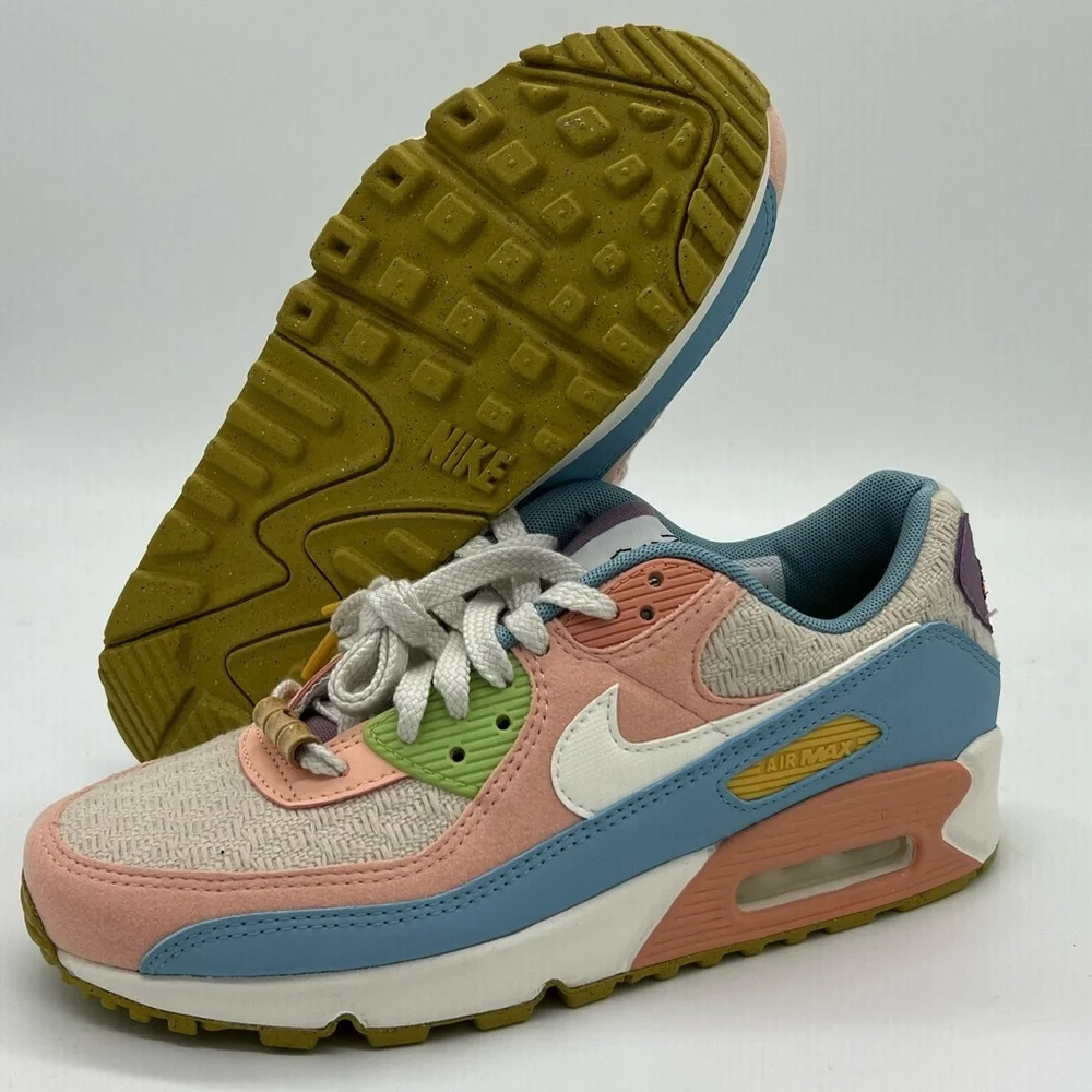 Nike Air Max 90 SE Women’s Sun Club Multicolor Pink Blue DJ9997-100 NEW no box - Picture 3 of 7